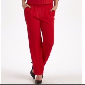 ST JOHN Red Wool knit pants